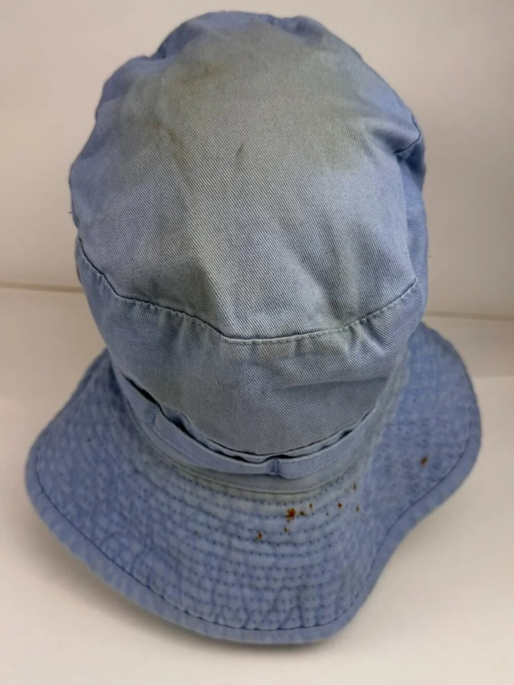 Vintage Tropical Trends DPC Reversible Sun Hat Bucket Cap Blue L Chin Strap